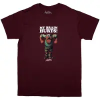 Ginza.se Monty Python: Unisex T-Shirt/My Brain Hurts (Maroon Red) (XX-Large)