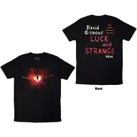 Ginza.se David Gilmour: Unisex T-Shirt/Luck & Strange Stage Shot (Black) (Back Print & Ex-Tour) (Small)