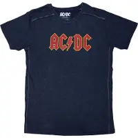 Ginza.se AC/DC: Unisex T-Shirt/Logo (Navy Blue) (Wash Collection) (X-Large)