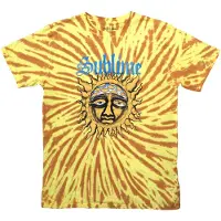 Ginza.se Sublime: Unisex T-Shirt/Sun Face (Orange) (Wash Collection) (Large)