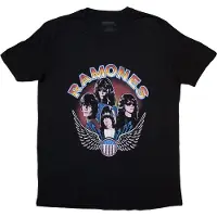 Ginza.se Ramones: Ladies T-Shirt/Vintage Wings Photo (Black) (Medium)