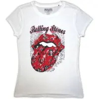 Ginza.se The Rolling Stones: Ladies T-Shirt/Tattoo Flash (White) (Small)