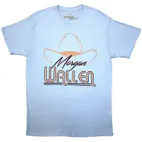 Ginza.se Morgan Wallen: Unisex T-Shirt/Cowboy Hat (Light Blue) (X-Large)