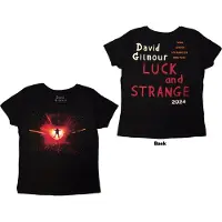 Ginza.se David Gilmour: Ladies T-Shirt/Luck & Strange Stage Shot (Black) (Back Print & Ex-Tour) (Large)
