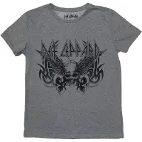 Ginza.se Def Leppard: Ladies T-Shirt/Tribal Skull (Grey) (Medium)