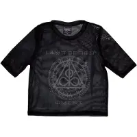 Ginza.se Lamb Of God: Ladies Crop Top/Omens Clock (Black) (Mesh) (Small)