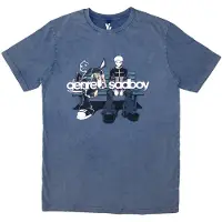 Ginza.se Machine Gun Kelly: Unisex Stone Wash T-Shirt/Bench (Denim Blue) (Medium)