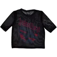 Ginza.se Judas Priest: Ladies Crop Top/Screaming For Vengeance (Black) (Mesh) (Large)