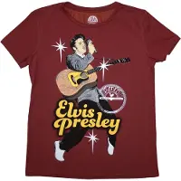 Ginza.se Sun Records: Ladies T-Shirt/Elvis Mic (Red) (Small)