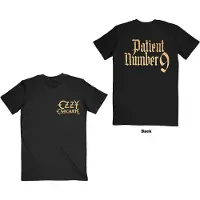 Ginza.se Ozzy Osbourne: Unisex T-Shirt/Patient No. 9 Gold Logo (Black) (Back Print) (Medium)