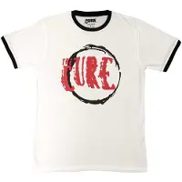Ginza.se The Cure: Unisex Ringer T-Shirt/Circle Logo (White) (Large)
