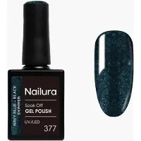 Ginza.se Nailura - Gel Polish 377 - Navy Blue/Black Shimmer - 10 ml