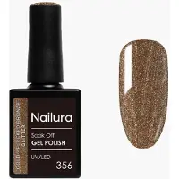 Ginza.se Nailura - Gel Polish 356 - Gold Flecked Bronze Glitter - 10 ml