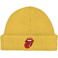 Ginza.se The Rolling Stones: Unisex Beanie Hat/72 Tongue (Mustard Yellow) (Roll Up)