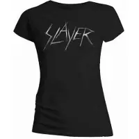 Ginza.se Slayer: Ladies T-Shirt/Scratchy Logo (Black) (X-Large)