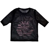 Ginza.se Iron Maiden: Ladies Crop Top/Powerslave Mummy (Black) (Mesh) (XX-Small)