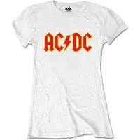 Ginza.se AC/DC: Ladies Retail Pack T-Shirt/Logo (White) (Medium)