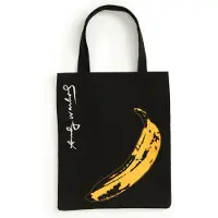 Warhol Banana Canvas Tote Bag - Black