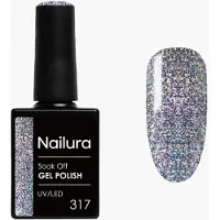 Nailura - Gel Polish 317 - Silver Sparkle - 10 ml