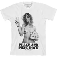 Ginza.se The Flaming Lips: Unisex T-Shirt/Peace & Punk Rock Girl (White) (XX-Large)