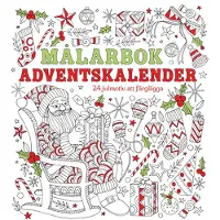 Målarbok adventskalender : 24 julmotiv att färglägga