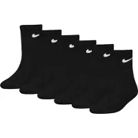 Nike Strumpor - Crew - 6-pack - Svart - - 23,5/27 - Strumpor