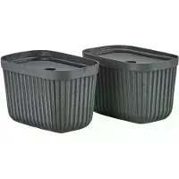 Zone Denmark förvaringslådor 2 st Pulp 15x23x15 cm Black 31770