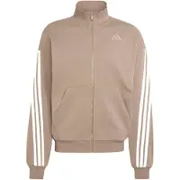 Adidas Sportsweatjacka 'AK' mörkbeige / vit