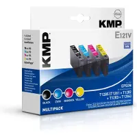 KMP Bläck Ersätter Epson T1285, T1281, T1282, T1283, T1284 Kompatibel Kombi-pack Svart, Cyan, Magenta, Gul E121V 1616,0050