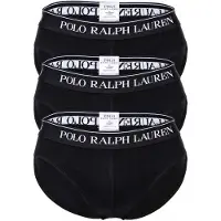 Ralph Lauren för män. 714835884002 Förpackning med 3 svarta trosor (M), Hemkläder, Bomull