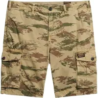 Superdry för män. M7110435A Lättviktsshorts i brun fallskärmsjägarstil (34), Casual, Kamouflage, Bomull