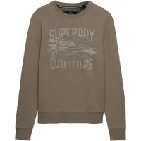 Superdry för män. M2014495A Retro Outdoor Sweatshirt taupe (L), Casual, Bomull