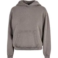 Build Your Brand Acid Washed Oversize Tröja Med Huva