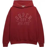 Superdry för kvinnor. W2012452A Athletic Relaxed sweatshirt vinröd (M), Casual, Bomull, Bordeaux