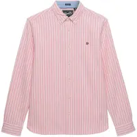 Superdry för män. M4011100A Preppy rosa oxfordskjorta (XXL), Casual, Bomull, Klassisk, Lång ärm