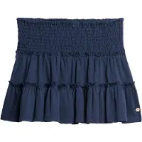 Superdry för kvinnor. W7210319A Stickad minikjol med tiered i marinblå färg (XL), Casual, Bomull, Marino