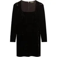 Superdry för kvinnor. W8011984A Brun sammetsklänning (L), Casual, Parti, Klassisk, Polyester, Lång ärm