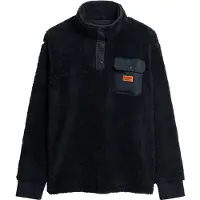 Superdry för män. M2014258A Pullover High Pile Fleece Half Zip navy (XXL), Casual, Polyester, Marino