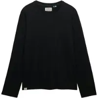 Superdry för män. M6010955A Klassisk T-shirt svart (L), Casual, Bomull, Lång ärm