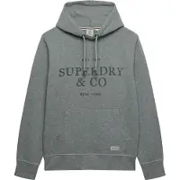 Superdry för män. M2014538A Huvtröja 1954 Company Relaxed, grå (M), Casual, Bomull