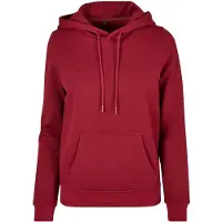 Build Your Brand Basic Hoodie Röd XL Kvinna