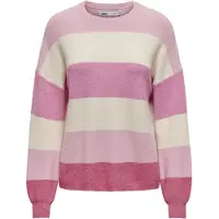 ONLY Tröja 'ONLAtia' ljusbeige / rosa / eosin