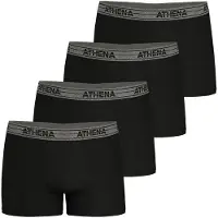 Athena Boxershorts BASIC COTON Pack de 4 man - Svart - EU M