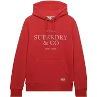 Superdry för män. M2014538A Huvtröja 1954 Company Relaxed, röd (XXL), Casual, Bomull