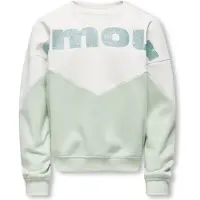 ONLY GIRLS Sweatshirt 'KOGRuna-Mena' petrol / mint / off-white