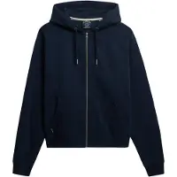 Superdry för kvinnor. W2012476A Essential Logo Raglan huvtröja med dragkedja, marinblå (M), Casual, Bomull, Marino