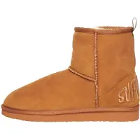 Superdry för kvinnor. WF210078A Stövlar i brun mocka och sherpa (40/41), Karta, Före, Ingen, Casual