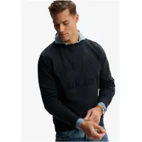 Superdry för män. M2014382A Sweatshirt Vintage Athletic Tonal marinblå (S), Svart, Casual, Bomull