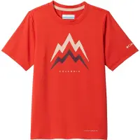 Columbia - Tech Trail Utility SS Graphic Crew Super Sonic Energetic för Unisex - Storlek 133 cm - Orange