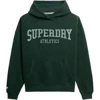 Superdry för kvinnor. W2012430A Athletic Essentials Relaxed grön sweatshirt (S), Casual, Bomull